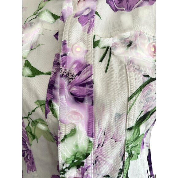 ST JOHN Sport Vintage Mary Gray Floral Jacket Size XS - Picture 10 of 11